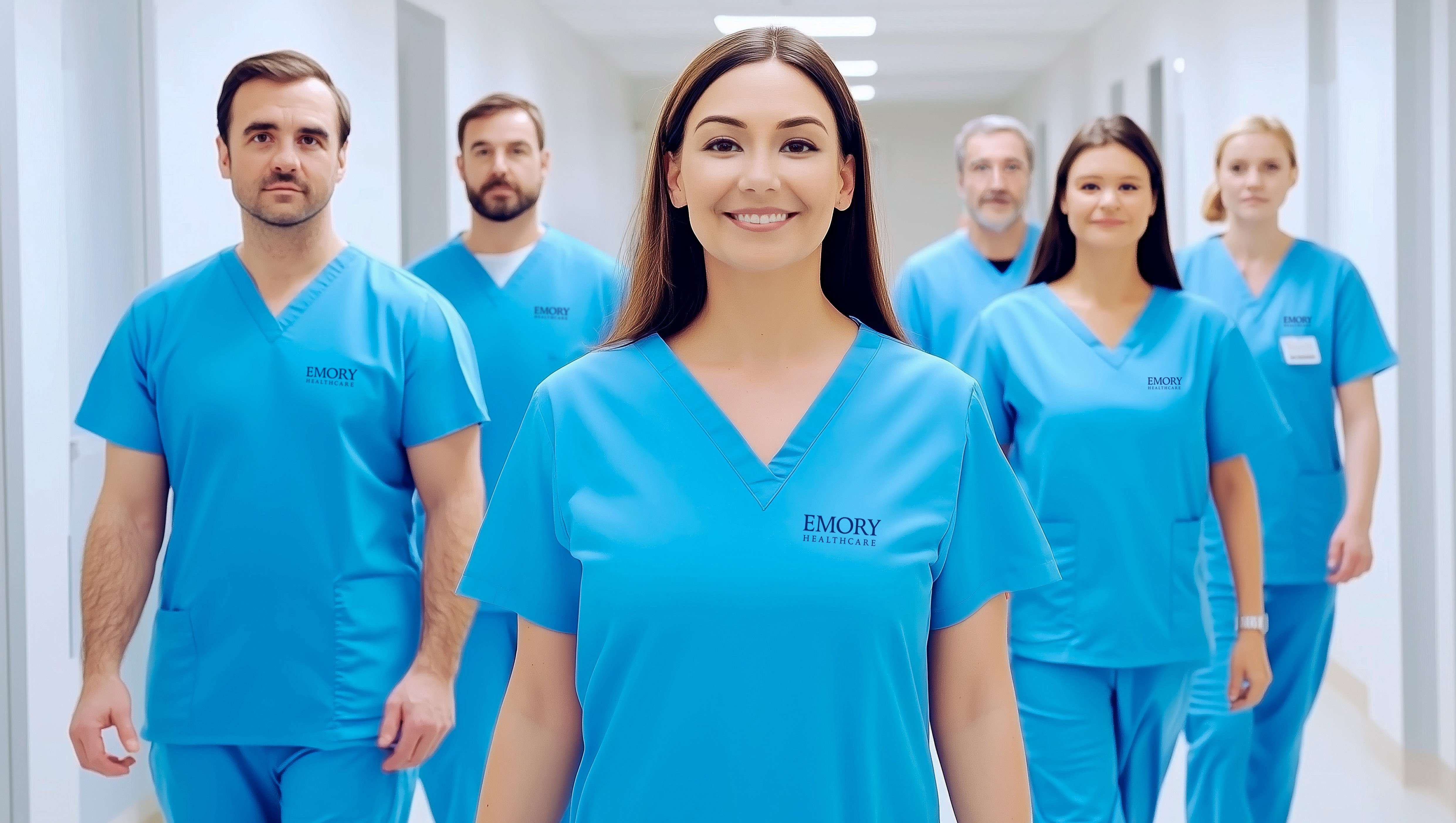 Emory team scrubs
